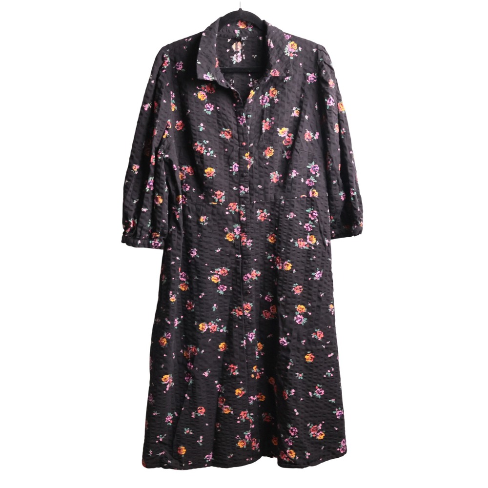 Vero Moda Black Floral Midi Dress